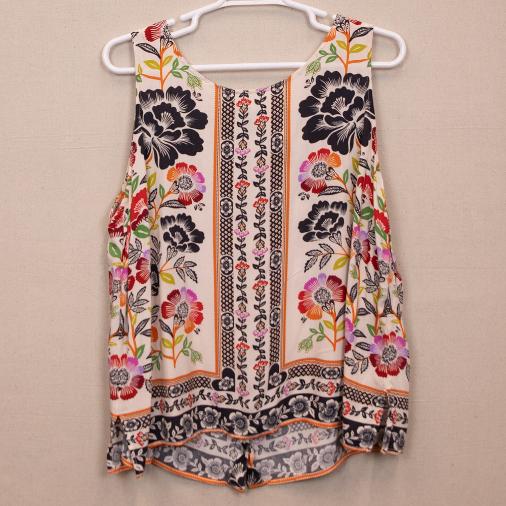 Cynthia Rowley floral sleeves top and wide cropped leg pant set-2X - Picture 2 of 8